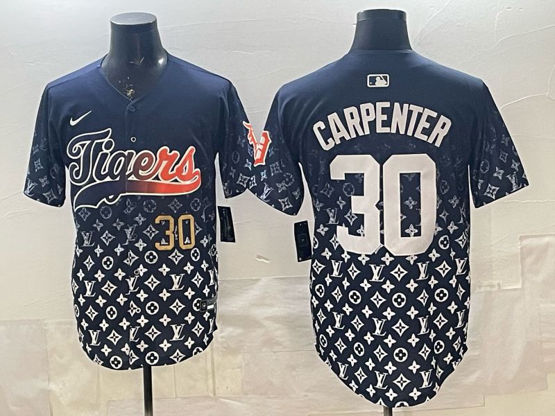 Men 2026 Detroit Tigers #30 Carpenter Blue Game Nike MLB Jersey 02->pittsburgh steelers->NFL Jersey